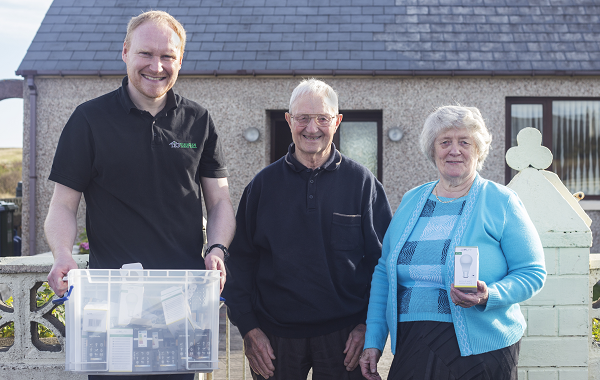 Norma and Dan Nicolson at their home in Flesherin, Point, on the Isle of Lewis